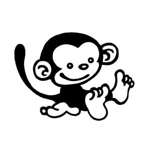 Two Monkeys - Clip Art - Use for stickers, vinyl, etc.