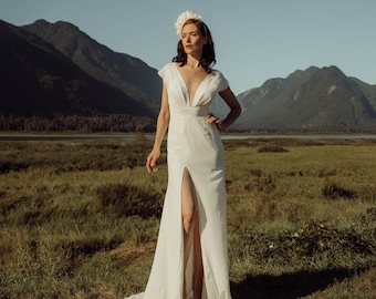 Paz Dress- Silk, simple elegant Wedding dress