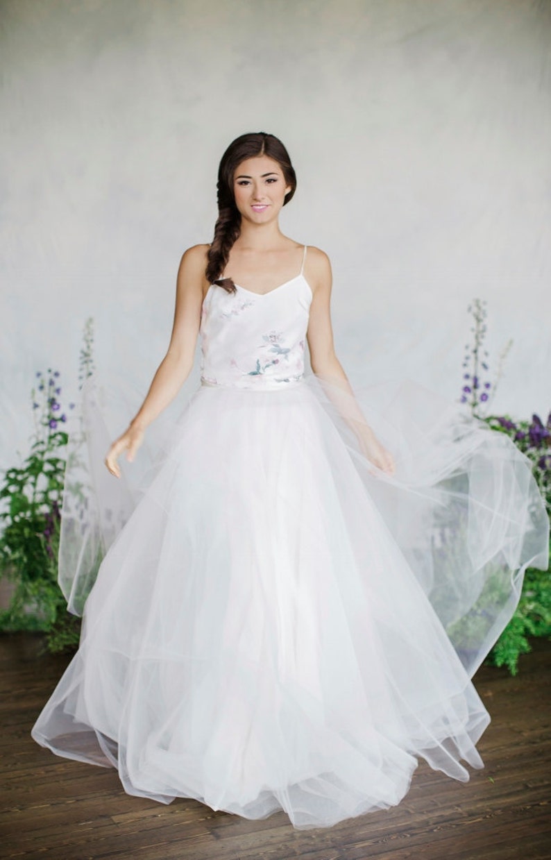 Floral Print Wedding Dress