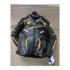 Mens Suzuki Hayabusa Leather Motorcycle Racing Jacket - MOTOGP Motorbike Sports Biker Jacket