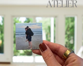 Square Custom Photo Keepsake Magnet – Personalized Fridge Magnet Gift