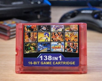 Sega Genesis 138-in-1 retro-gamecartridge, klassieke 16-bits megadrive-games