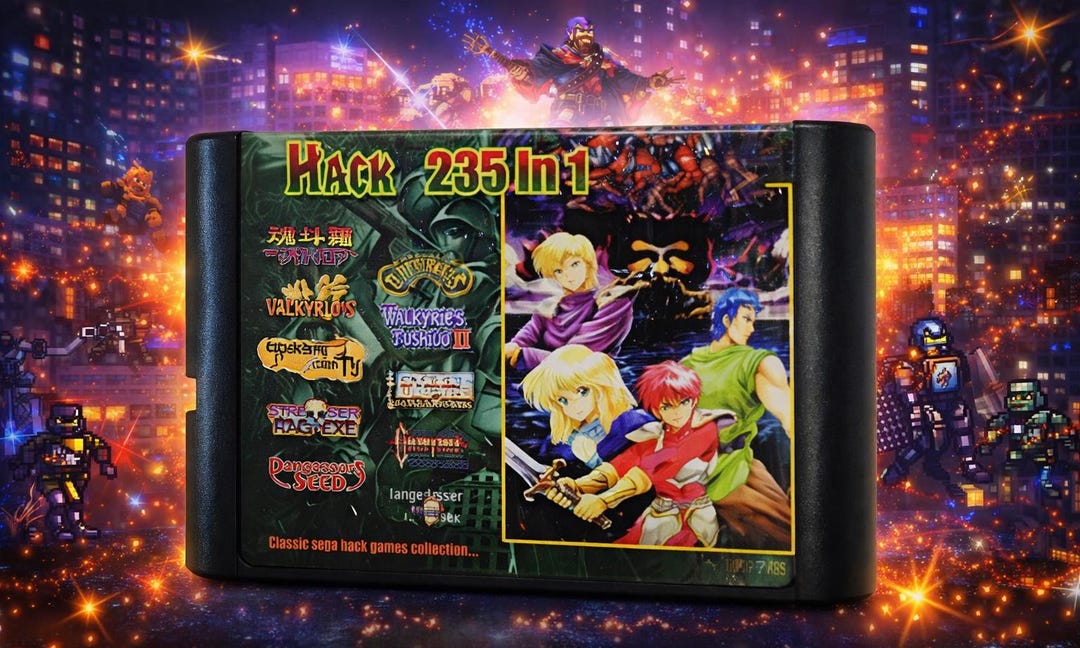 Sega Genesis 235-in-1 Game Cartridge, 16-bit Retro Hack Collection - Etsy
