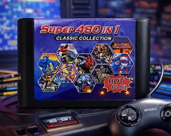 480-w-1 Retro Game Cartridge – Sega Genesis i Mega Drive – Multi Cart dla konsol 16-bitowych