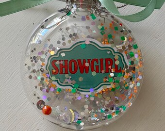 Showgirl Christmas Disc Large Ornament