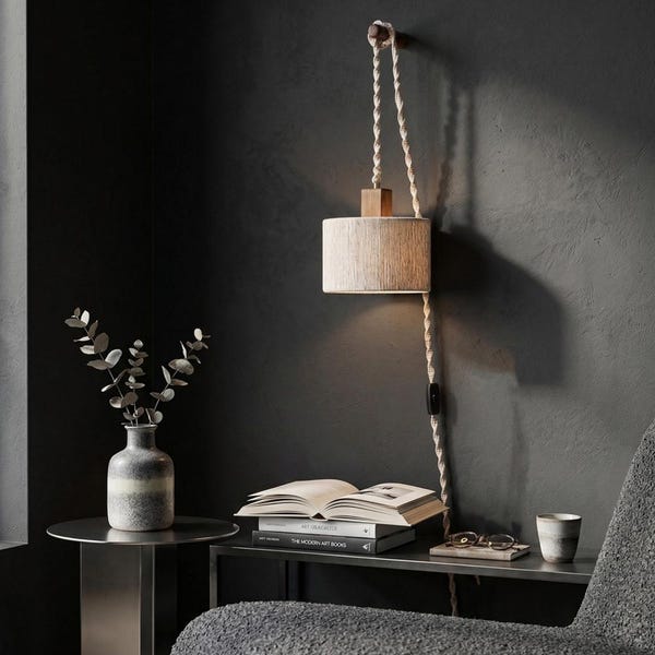 Plug in Hanging Lamp,Nursery Lighting, Corner Wall Light