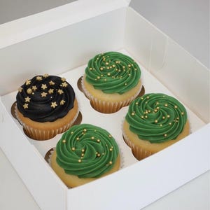 Luxus jamaikanische Rum Cupcake Geschenkbox (4) - Gold Decor