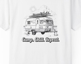Gráficos de caravanas vintage, Aficionado al camping, Amante de la naturaleza, Ropa retro para caravanas