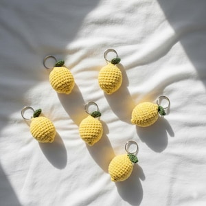Lemon keychain Crochet Pattern pdf Beginner Amigurumi pdf