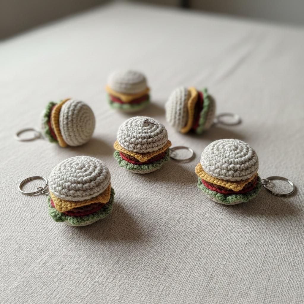ハンバーガーチャーム　５個 ハンバーガーチャーム - Etsy 日本