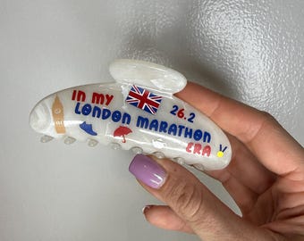 London Marathon Claw Clip | Runner Gift, Race Day Hair Accessory