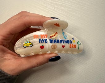 NYC Marathon Era Claw Clip | Runner Hair Accessory, Acrylic 26.2 Runner Gift
