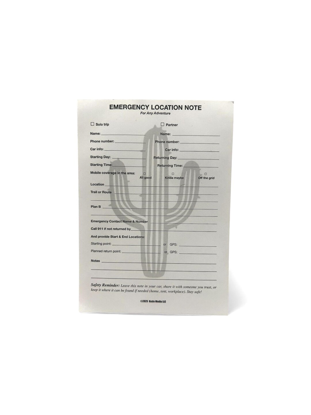Hiking Location Note & Pen - Etsy