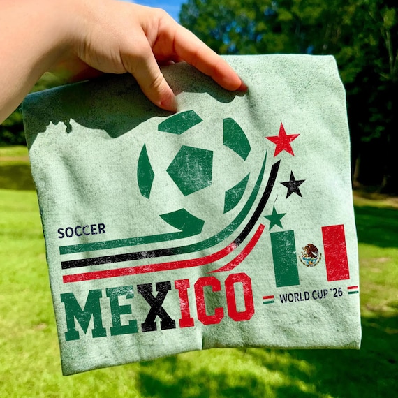 Mexico Soccer PNG, World Cup 2026 Mexico Fan Shirt Design, Retro Football Sublimation Download