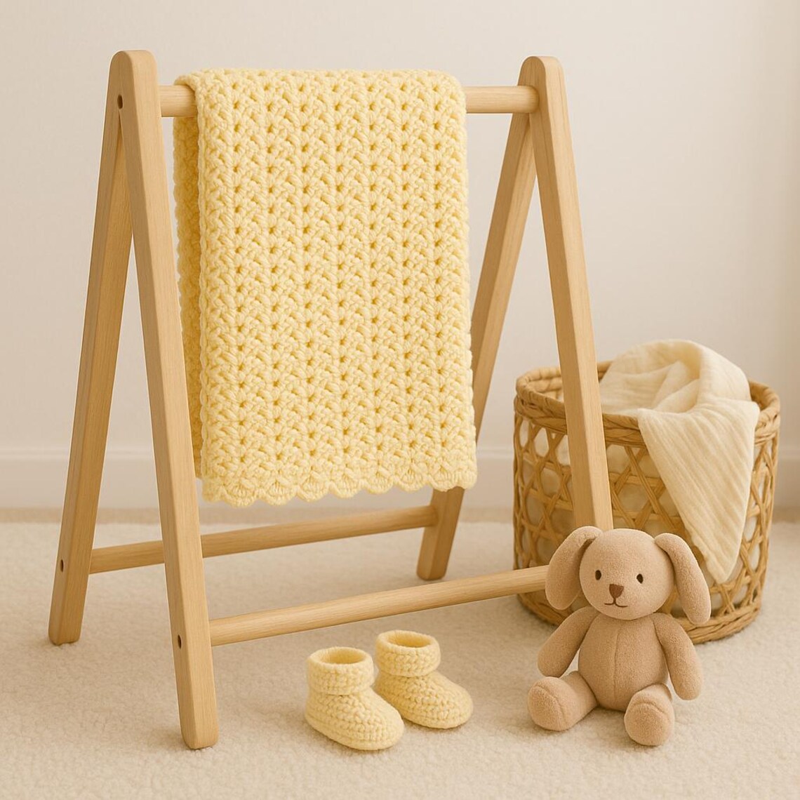 Baby Blanket Crochet Pattern | Easy Shell Stitch Blanket PDF - Etsy