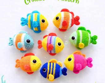 Häkelanleitung für einen Fisch-Schlüsselanhänger | Amigurumi-Fisch-Taschenanhänger & Autoanhänger (PDF)