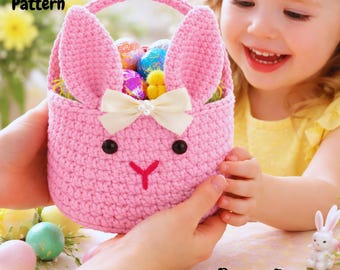Osterhasen-Korb-Muster häkeln | Anfänger Amigurumi Frühling Dekor (PDF Download)
