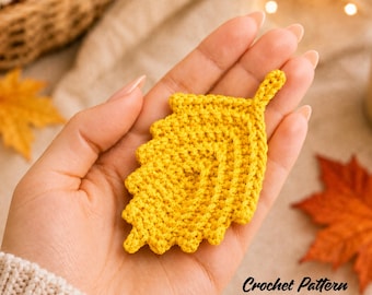 Autumn Leaf Crochet Pattern | Easy Fall Garland Ornament PDF