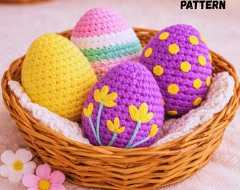 Osterei Muster häkeln | Anfänger Amigurumi Anhänger (PDF Download)