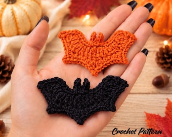 Crochet Bat Applique Pattern | Autumn Garland, Bunting, Gift Topper and Wall Decor (PDF Download)