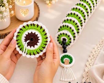 Crochet Spiral Wind Spinner Pattern | Colorful Hanging Garden Decor (PDF Download)