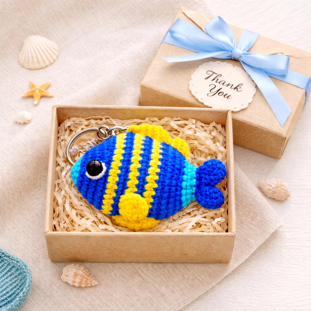 Fish Keychain Pattern Crochet Fish Keychain Pattern | Amigurumi Fish Bag Charm & Car Hanger ...