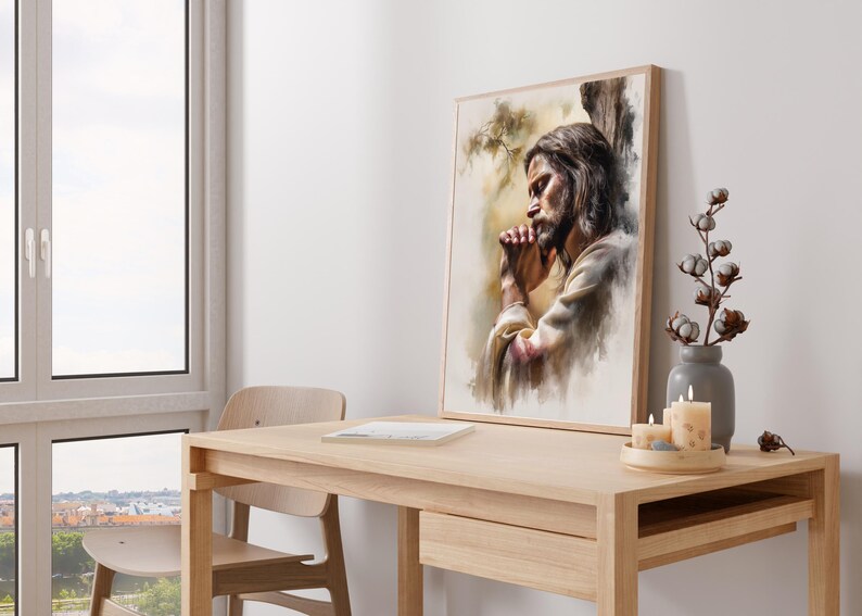 Garden of Gethsemane Scene | Jesus Praying | Christian Wall Art - Etsy