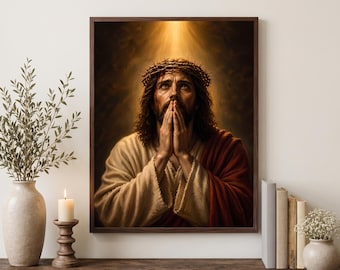 Jesus in the Crown of Thorns Wall Art – Stations of the Cross | Catholic Art