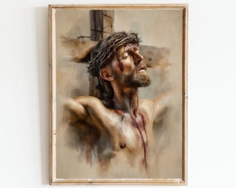 十字架上のイエス 犠牲と贖罪の象徴 壁アート、イエスの壁アート