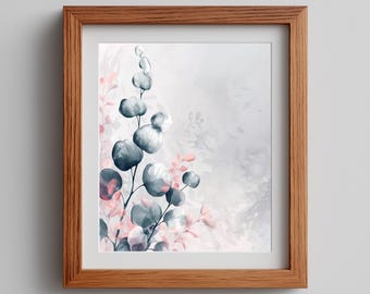 Eucalyptus Watercolor Print - Botanical Wall Art, Cottagecore Decor (Digital Download)