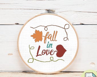 Fall in Love Cross Stitch PDF