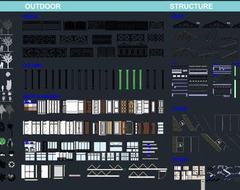 Blocks dynamic AuotoCad - architecture - interior