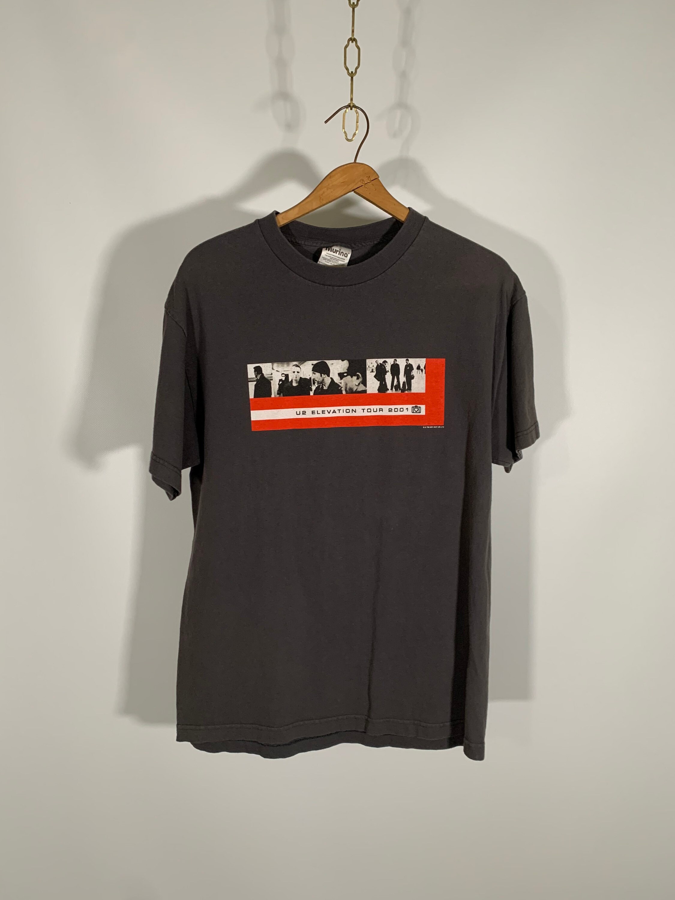 U2 2001年　ツアー　Tシャツ　L U2 Elevation Tour 2001 Vintage Shirt Mens Large Grey Band