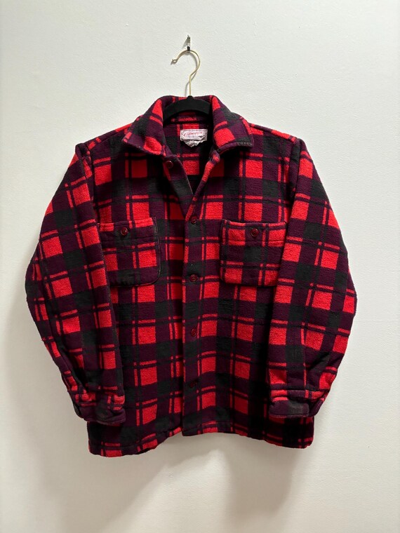 1960s Vintage Champion Mac Jacket Heavy Flannel Cotton Thick