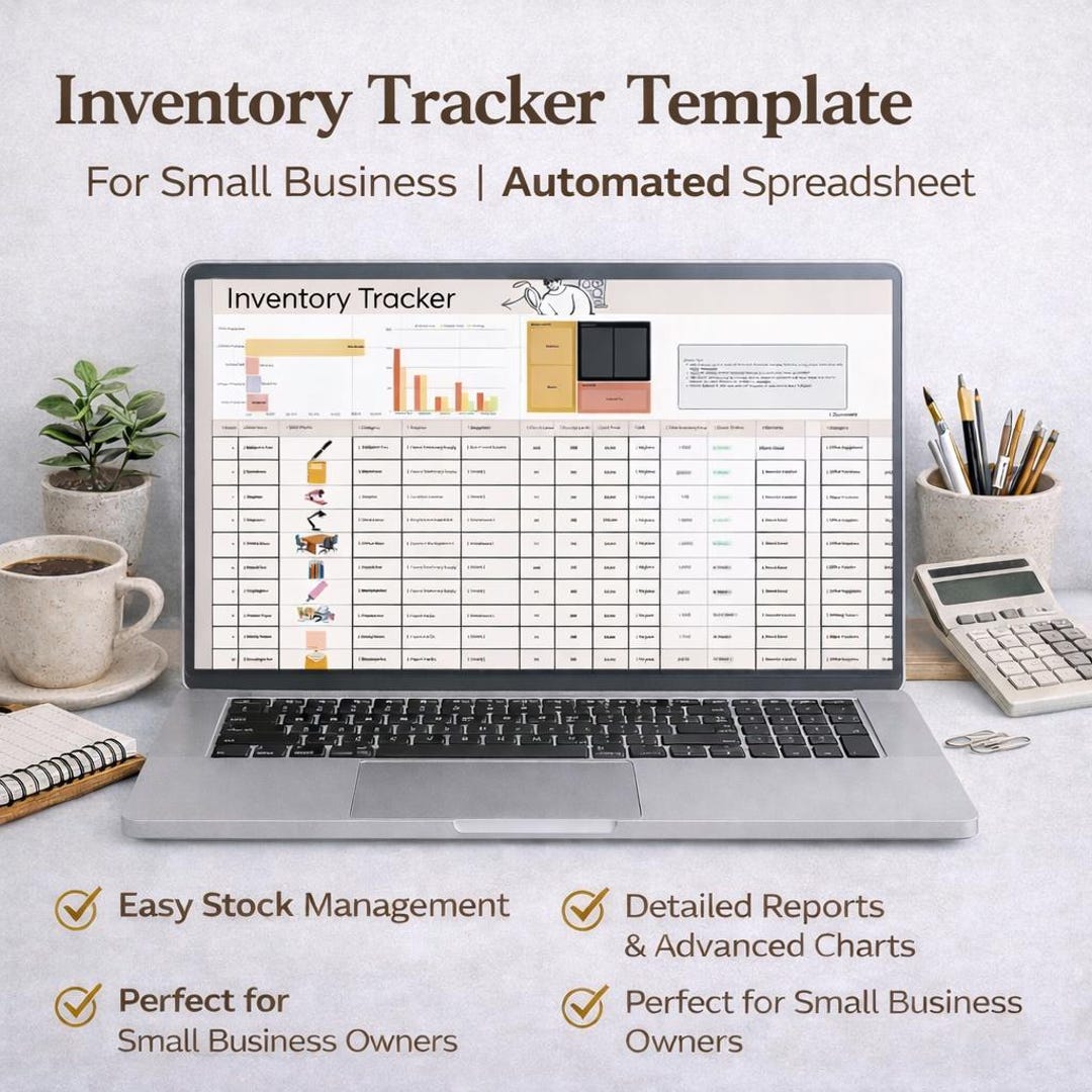 Canva Inventory Tracker Template for Small Business | Easy Stock ...