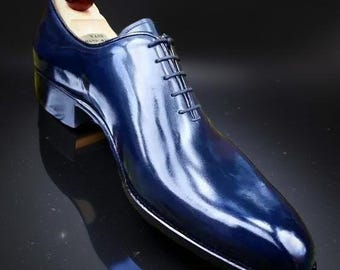 Handgemaakte echt lederen Oxford-schoenen voor heren met hele uitgesneden formele veterschoenen