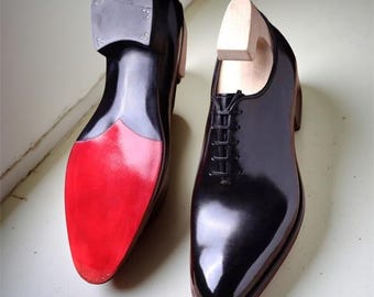 Men Black Leather Oxford Shoes Handmade Leather Dress & Formal Wedding