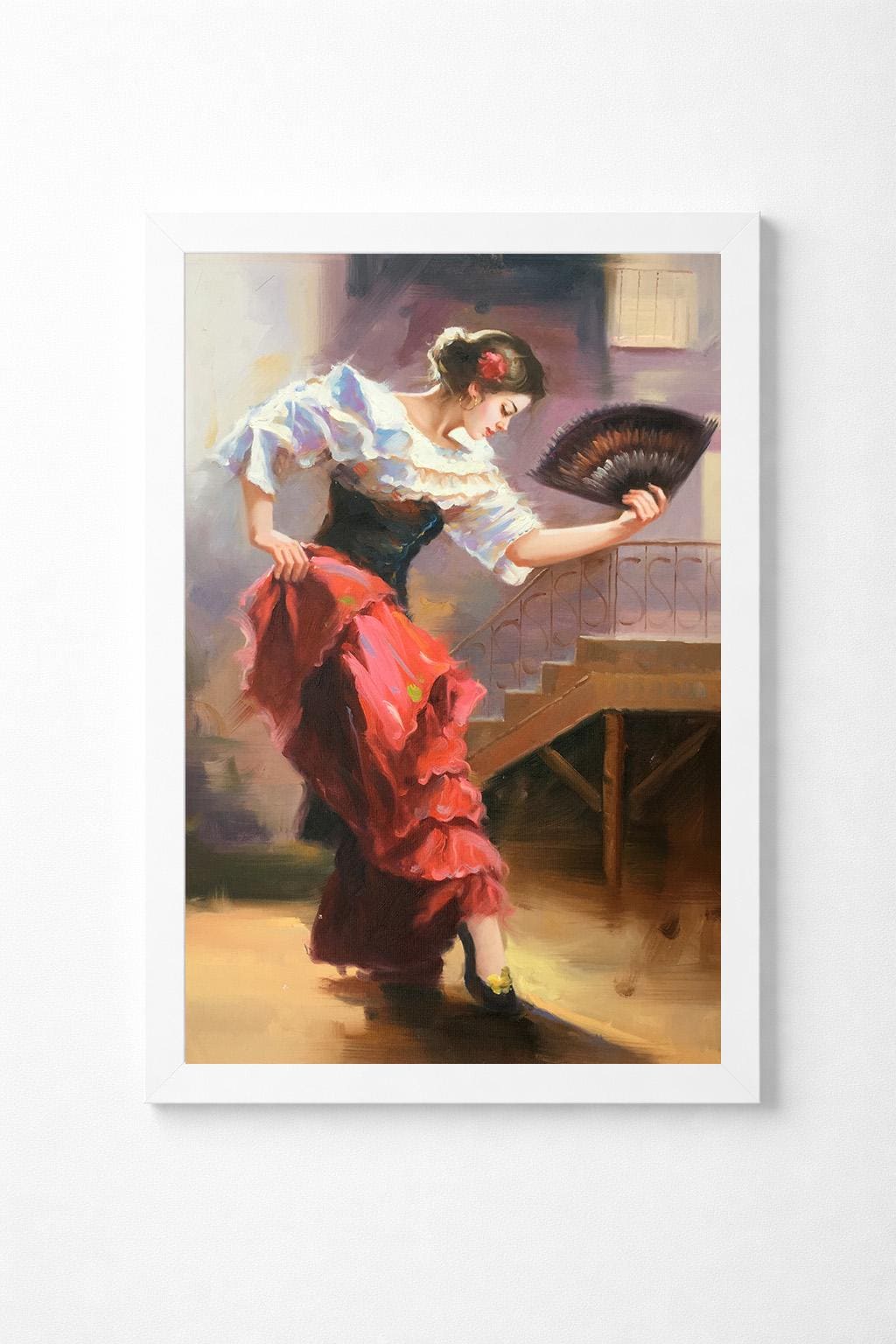 famous painting of woman in red dress dancing Flamenco Dancing Woman Poster Red Dress Dancer Canvas Wall Art Flamenco  Dance Prints Vintage Painting Home Wall Decor Picture 40 x 60 cm No Frame :  Amazon.de: Home & Kitchen