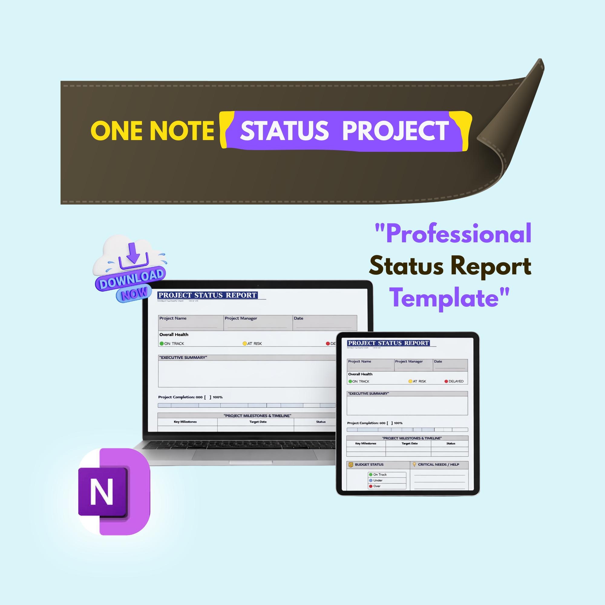 task tracker template onenote at janet wall blog... Onenote Project Status Tracker Template | Status Report | Update ...
