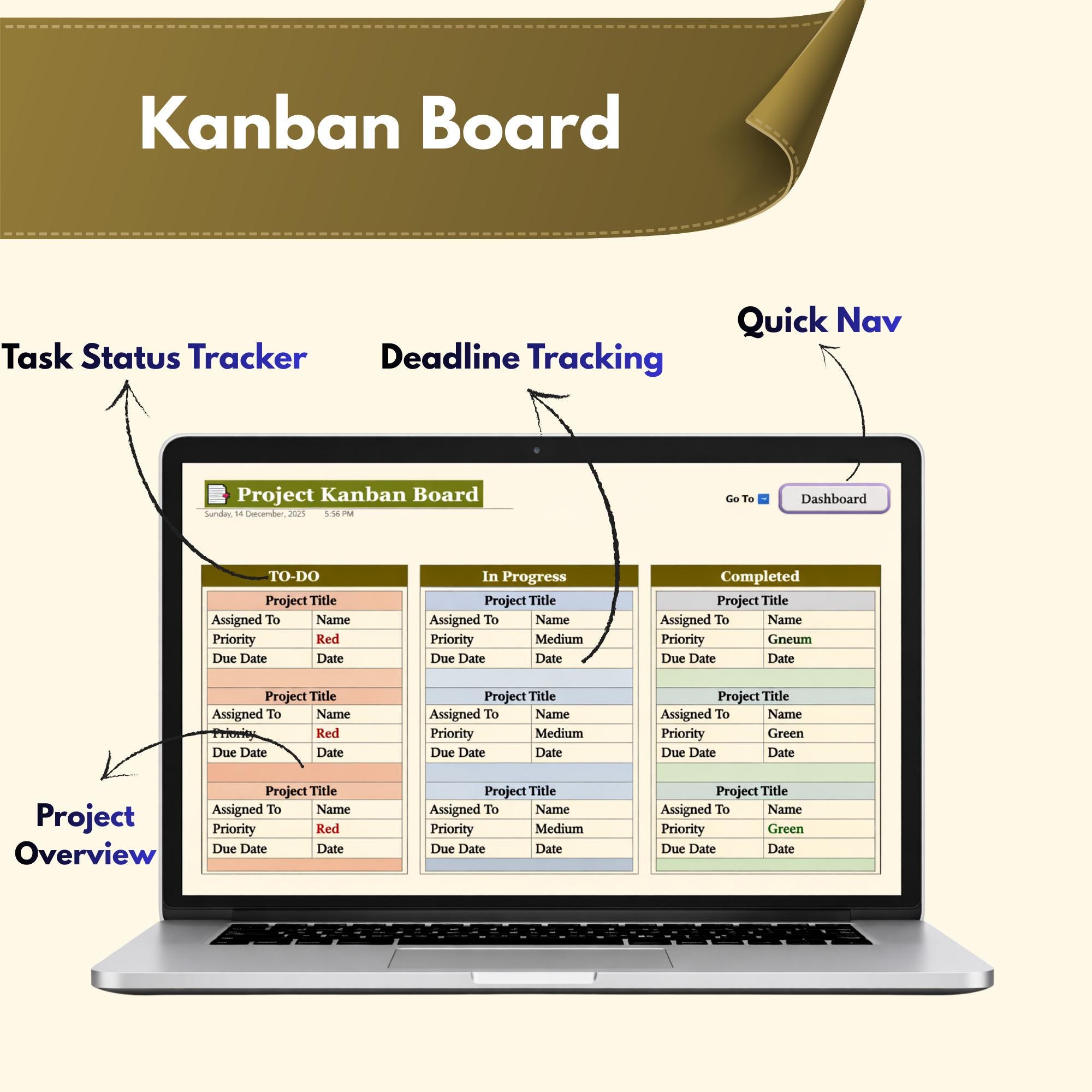 Sample Onenote Dashboard Onenote Team Management Template for Managers | Gold Executive ...