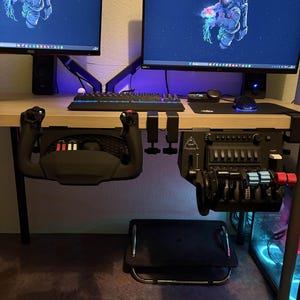 Planetwd Login Terbaru Honeycomb Alpha and Bravo Mounts for Flight Sim | Under Desk Yoke and Throttle Mounting System for Cockpit Setup and Sim Rig Gear image 2