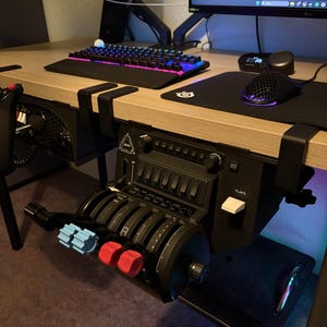 Planetwd Login Terbaru Honeycomb Alpha and Bravo Mounts for Flight Sim | Under Desk Yoke and Throttle Mounting System for Cockpit Setup and Sim Rig Gear image 4
