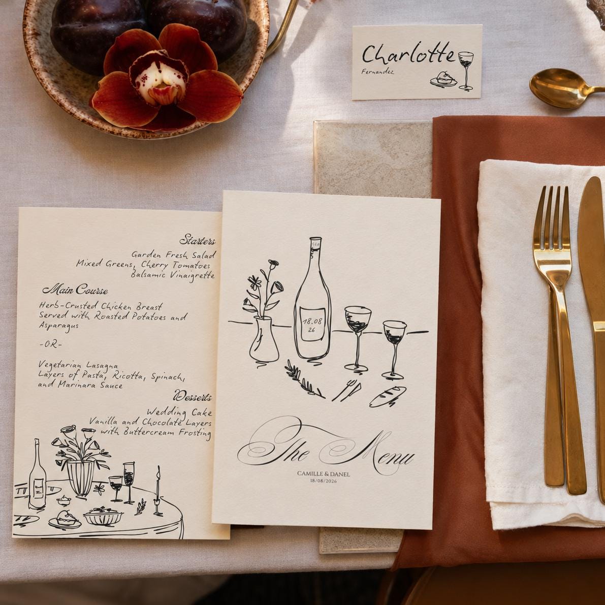 Vintage Wedding Menu - Etsy