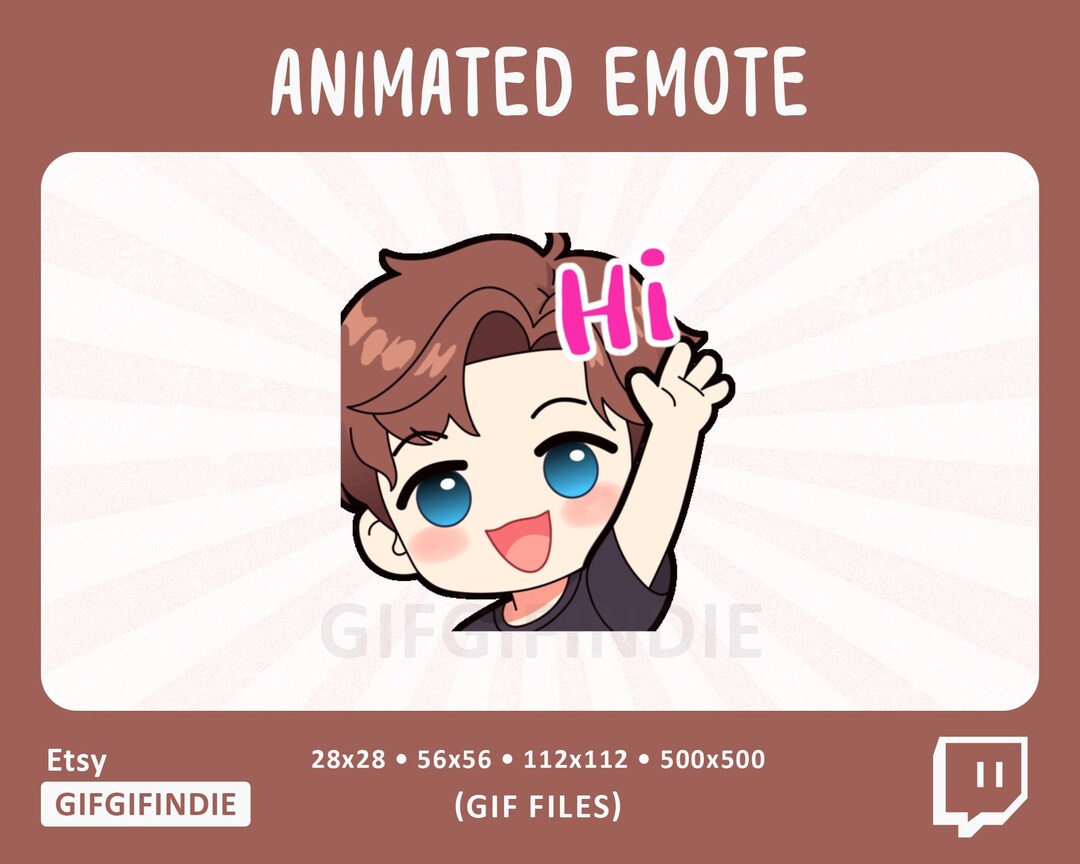 Hi Emote Animated | Anime Discord Emote | Twitch Streamer Essentials ...