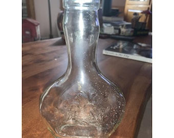 Vintage Clear Holiday Wheaton Bottle Dove Of Peace 1975