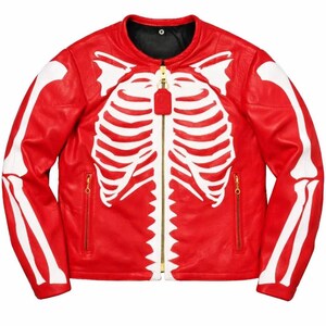 Biker Jacket Supreme Vanson Leather Bones Jacket Red Vanson 