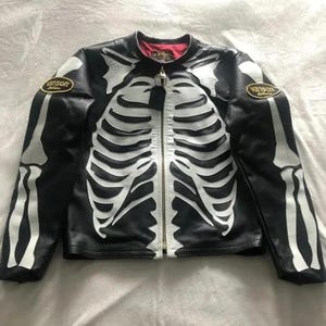 Vanson Skeleton Leather Jacket - Etsy