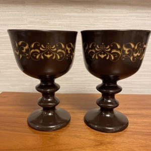 Vintage Franciscan Jamoca Earthenware Goblets Pair– circa 1970s