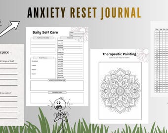 Digital Anxiety Reset Journal| Guided Anxiety Printable| Mental Health Workbook PDF| Stress & Calm Mind Prompts