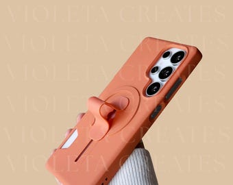 Magnetic MagSafe Card Holder Case for Samsung S26 S25 S24 Ultra, Shockproof Hybrid Armor Silicone Grip Wallet Cover